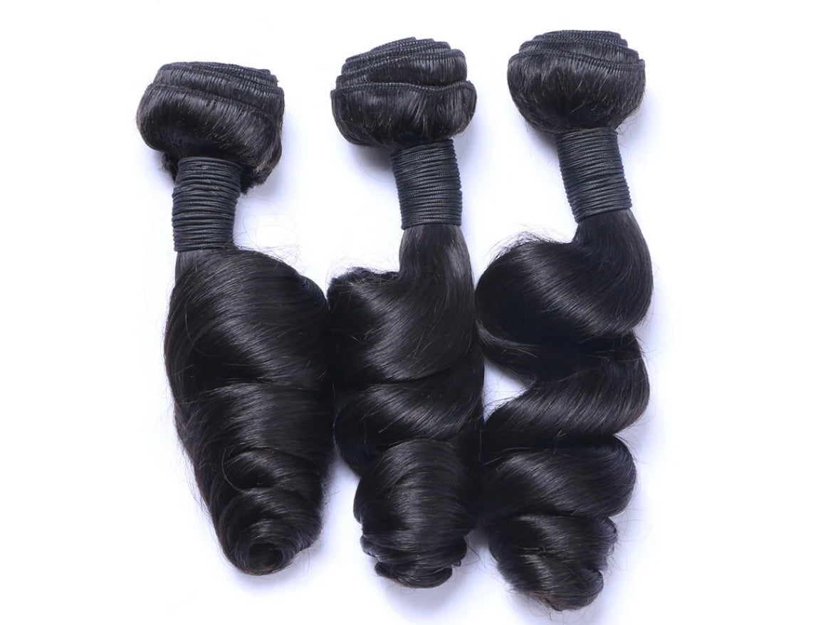 Loose Wave Human Hair Bundles – Natural Black | Fridalicious