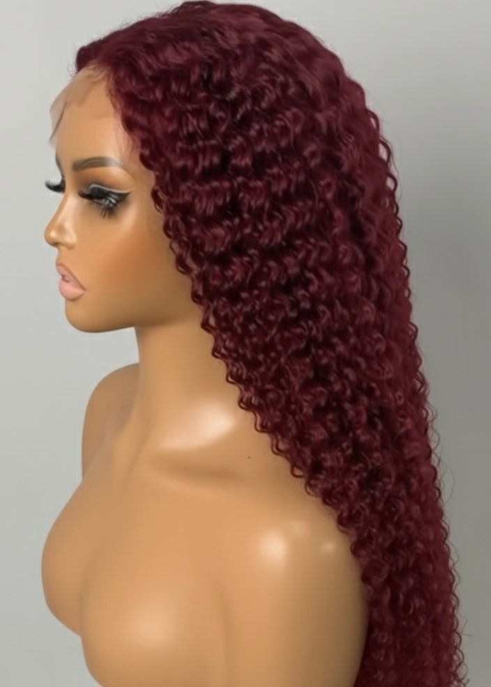 Deep Wave HD Lace Frontal Wig - Pre-Plucked Curly Hair