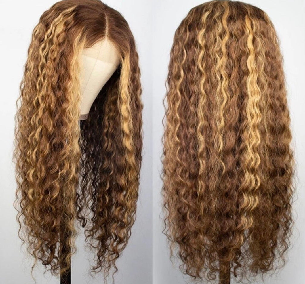 Deep Wave HD Lace Frontal Wig - Pre-Plucked Curly Hair
