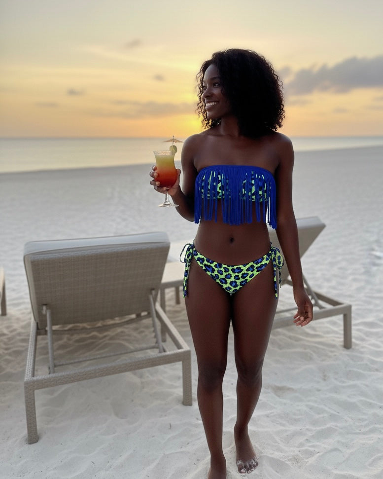 Neon Animal Print Two-Piece