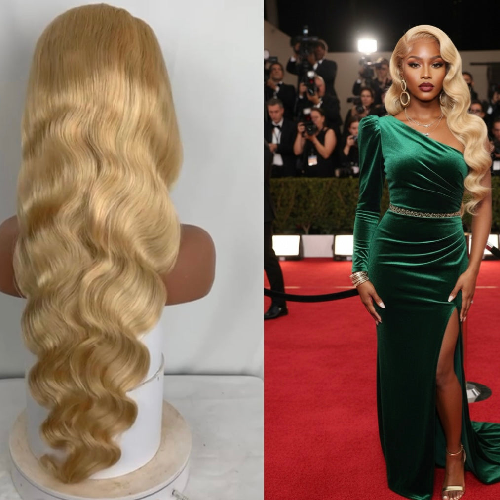 613 Blonde Body Wave Lace Front Wig | 100% Human Hair | Glueless HD Lace