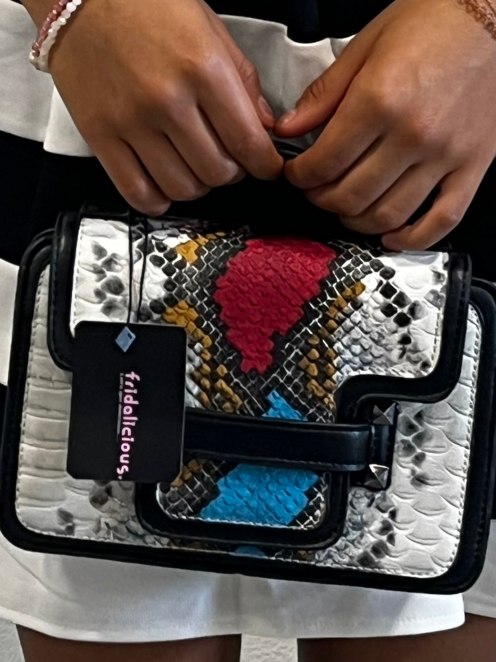 Colorful crossbody statement streetwear bag